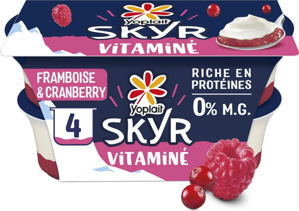 SKYR VITAMINÉ FRAMBOISE & CRANBERRY