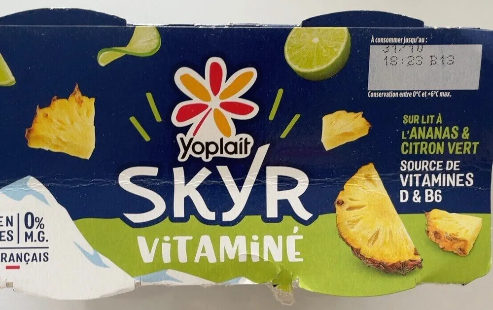 SKYR VITAMINE sur lit à l'ananas & citron vert