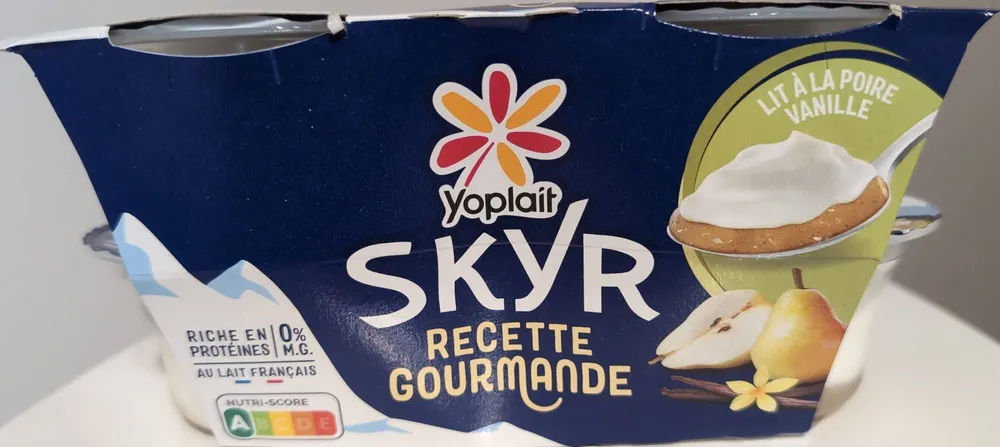 SKYR RECETTE GOURMANDE LIT À LA POIRE VANILLE