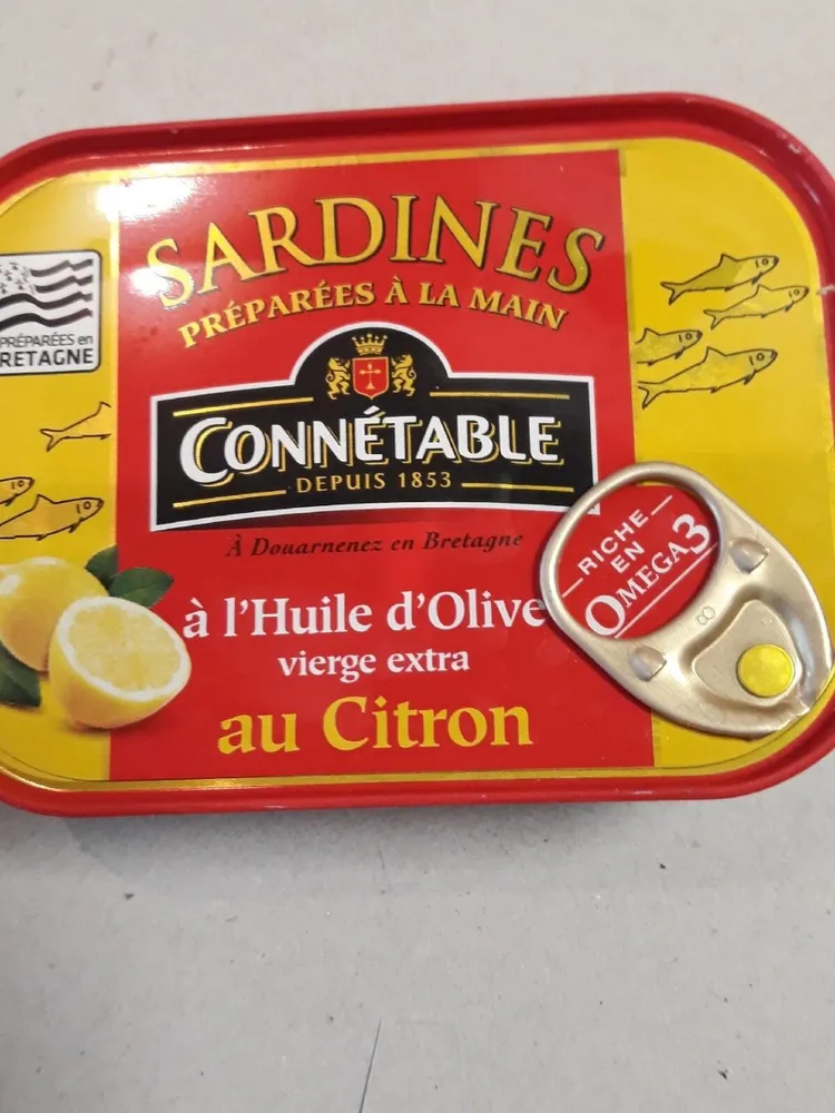 Sardines à l huile d olive citron