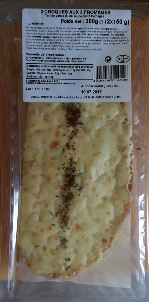 2 CROQUES AUX 3 FROMAGES