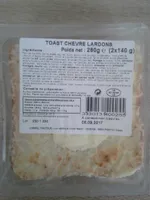 Toast chèvre Lardons