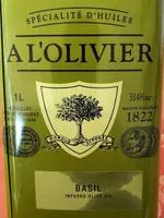 Huile d'olive au basilic