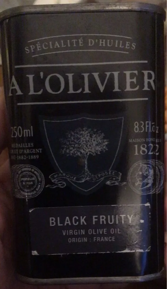 Noir - Huile d'olive vierge de Provence