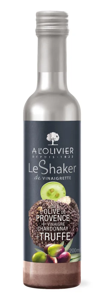 Le shaker de vinaigrette huile d'olive, vinaigre chardonnay et truffe