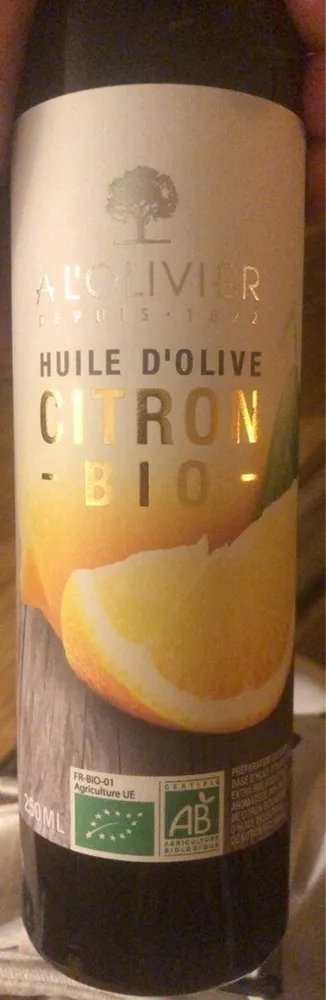 Huile d’olive citron bio