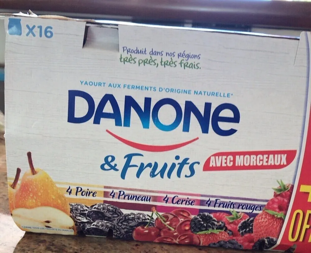 Yaourt brassé sucré aux fruits