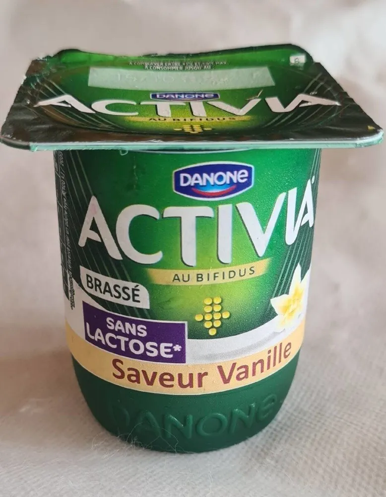 ACTIVIA au BIFIDUS sans LACTOSE saveur VANILLE