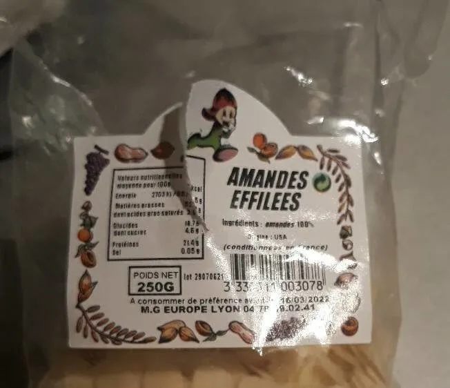 Amandes effilées