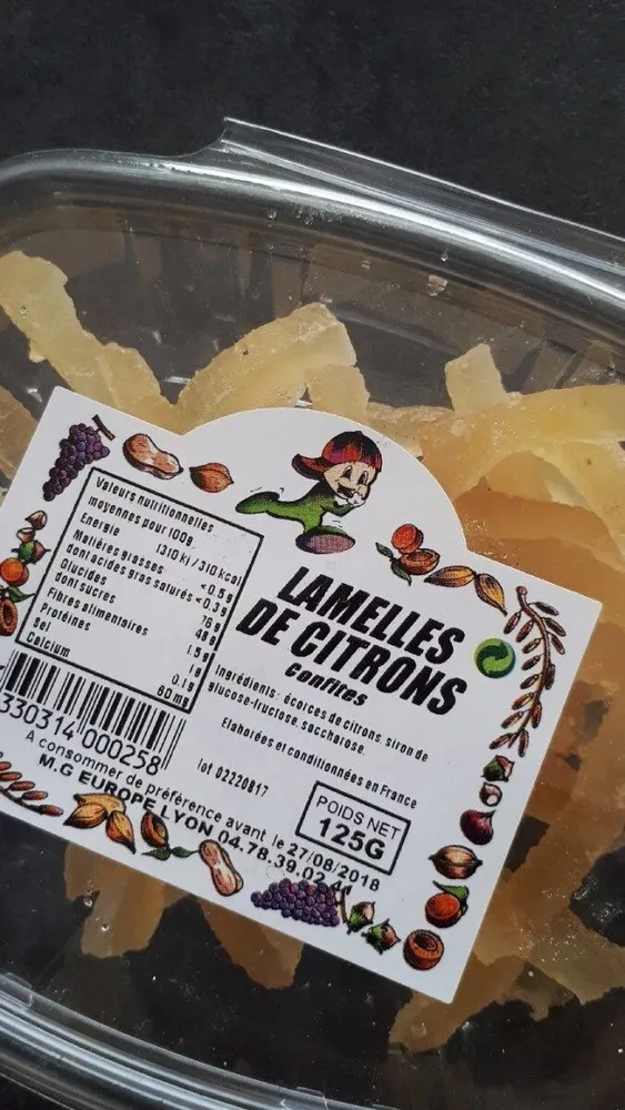 Lamelles de citron
