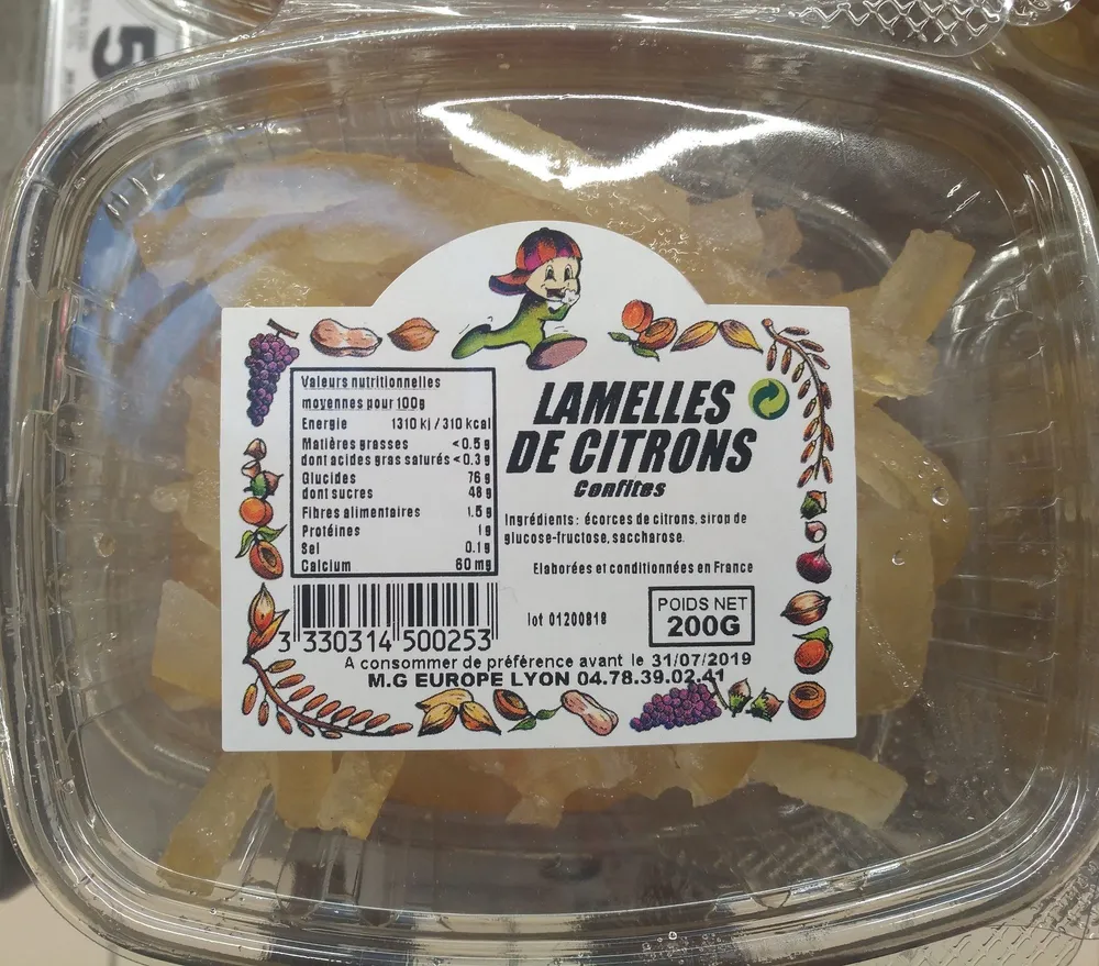 Lamelles de citrons confites