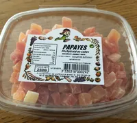 Papayes déshydraté en cubes