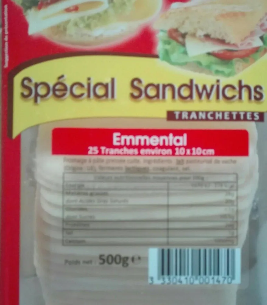 Spécial sandwich tranchette emmental