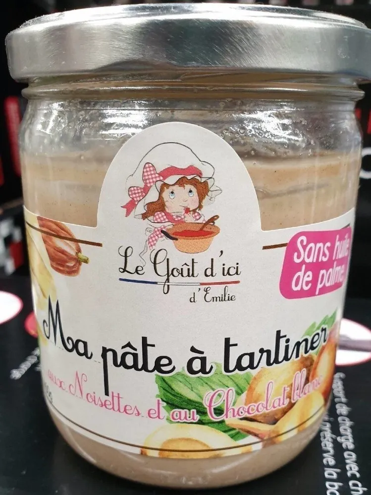 Pâte à tartiner aux noisettes et au chocolat blanc