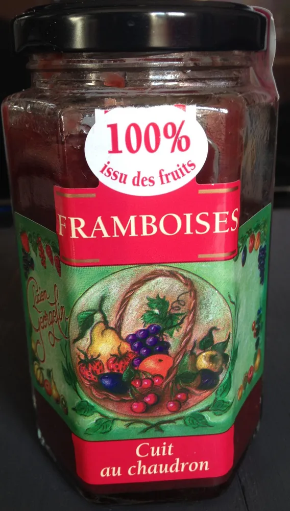 Confiture framboise 100% issu des fruits  Lucien Georgelin