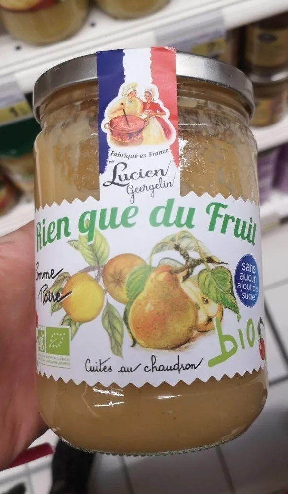 Purée de pommes poires