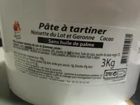 Pâte à Tartiner Noisette du Lot et Garonne et Cacao