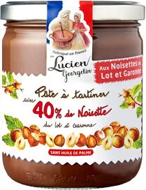 Pâte à tartiner avec 40% de Noisette du Lot et Garonne