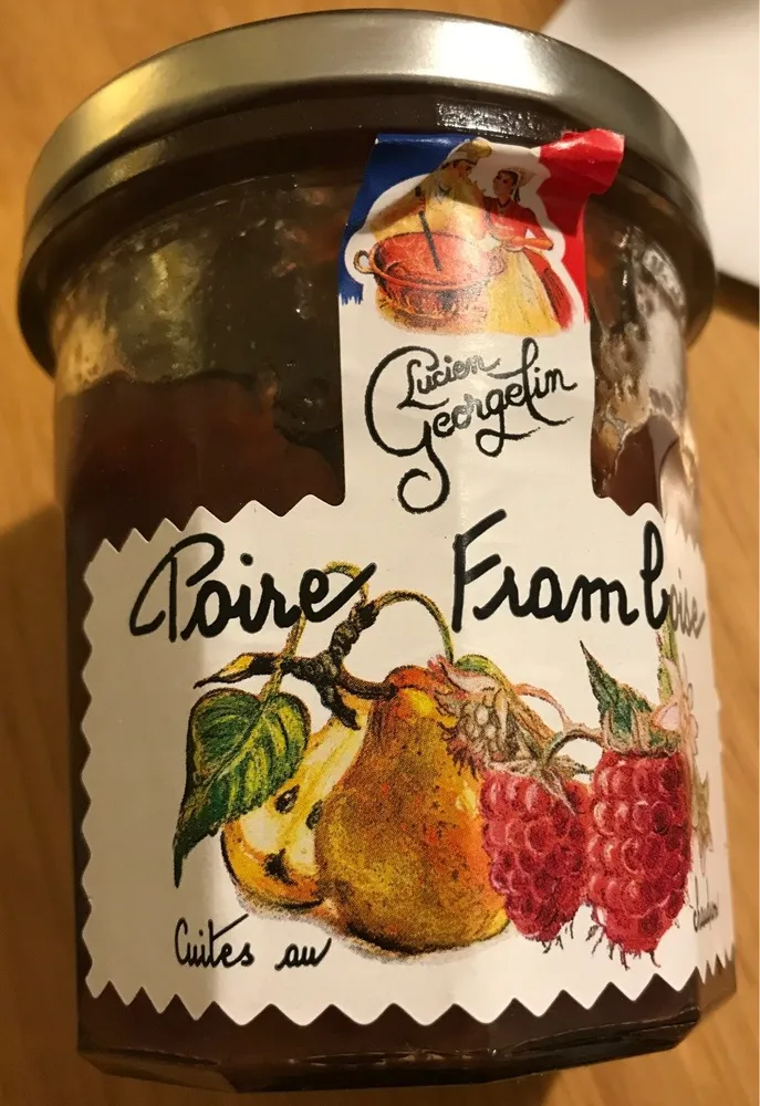 Preparation poire framboise