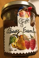 Preparation poire framboise