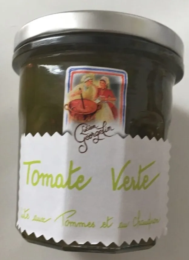 Confiture de Tomates vertes cuite aux pommes et au chaudron
