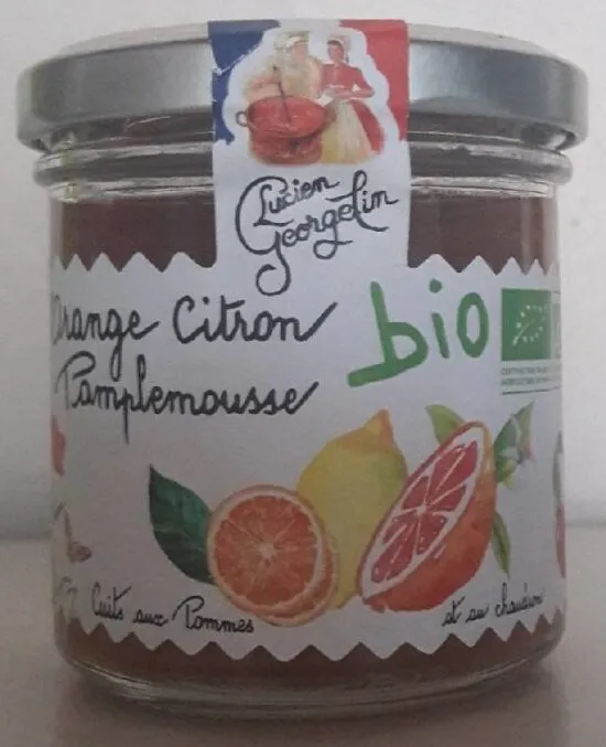 Confiture orange citron pamplemousse cuits aux pommes
