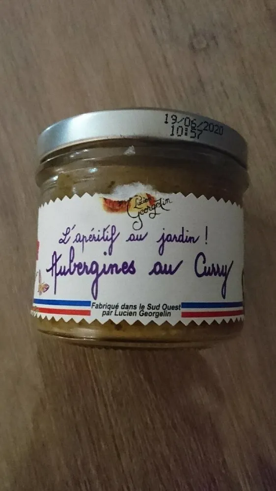 Aubergines au curry bio