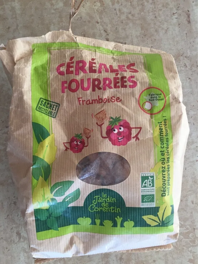 Céréales fourrées framboise