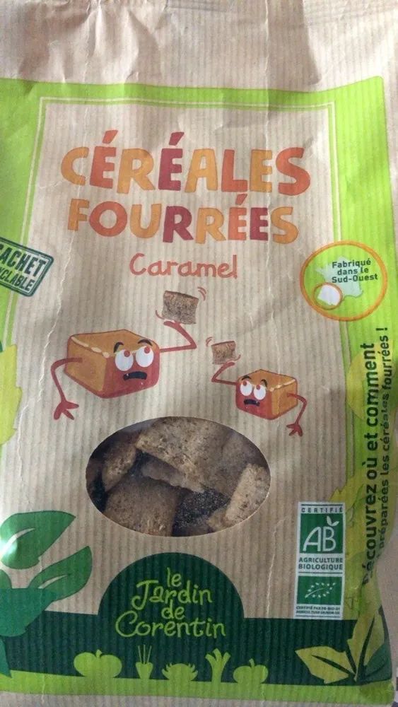 Céréales fourrées caramel