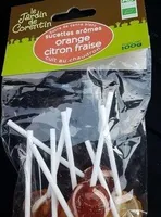 Sucettes a L'orange Au Citron Et Fraise X10