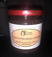 Confiture de pêche blanche et framboise