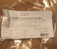 Effeuillés de pomme de terre aux cèpes