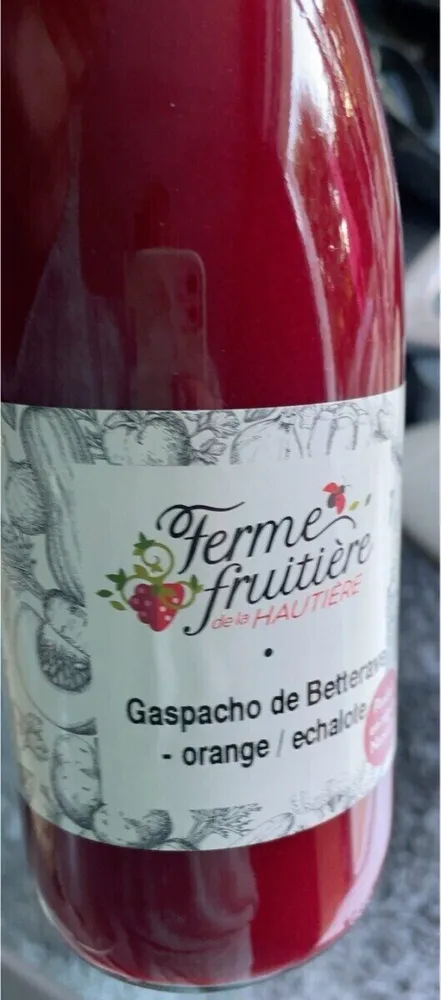 Gaspacho de betterave orange échalote
