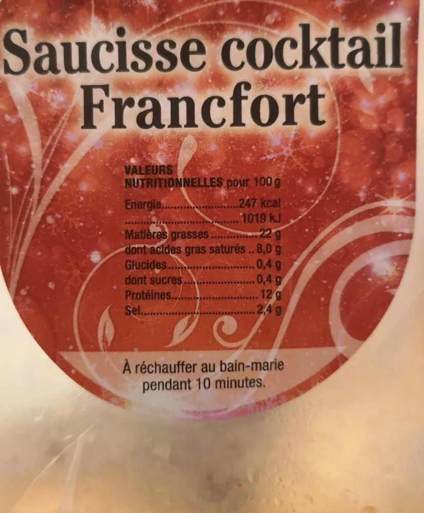 saucisse cocktail Francfort