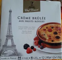 Creme brûlée aux fruits rouges
