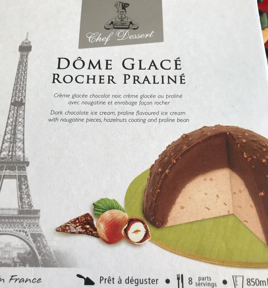 Dôme Glacé Rocher Praliné