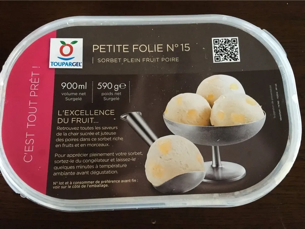 Sorbet Plein fruit poire