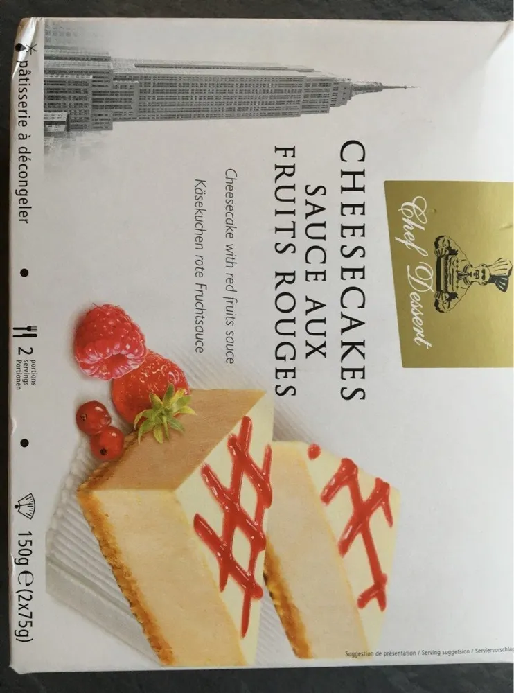 Cheesecakes sauce fruits rouges