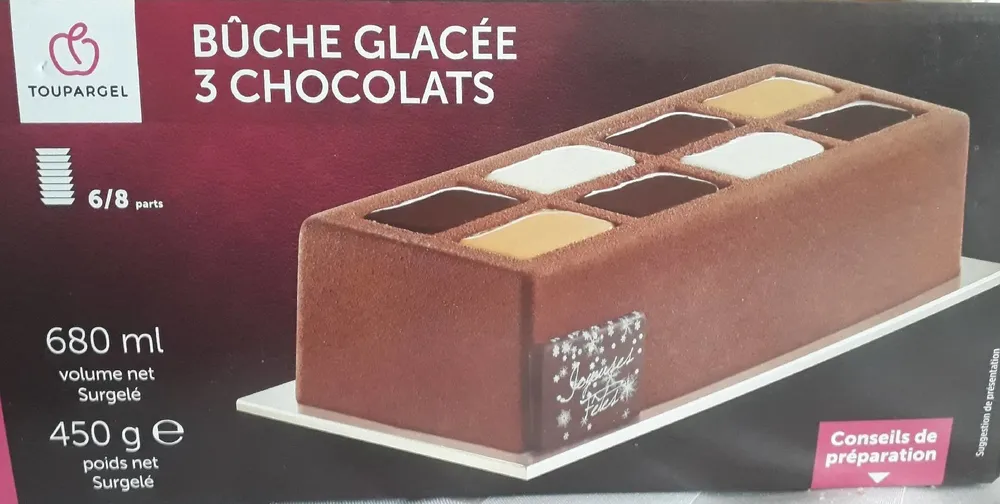 Bûche glacée 3 chocolats