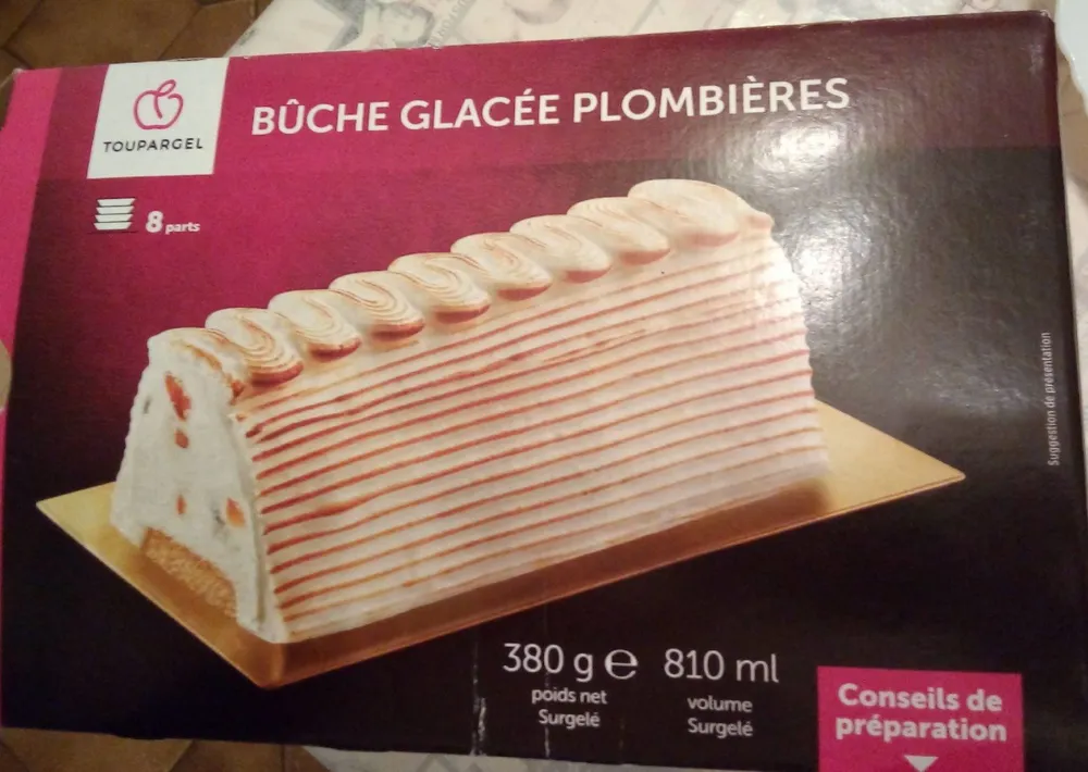 Bûche glacée plombières