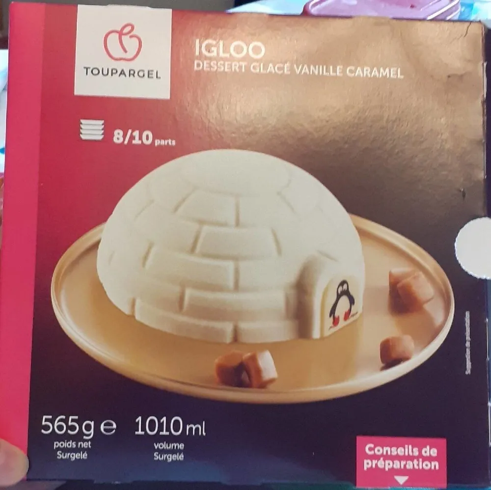 Igloo dessert glacé vanille caramel