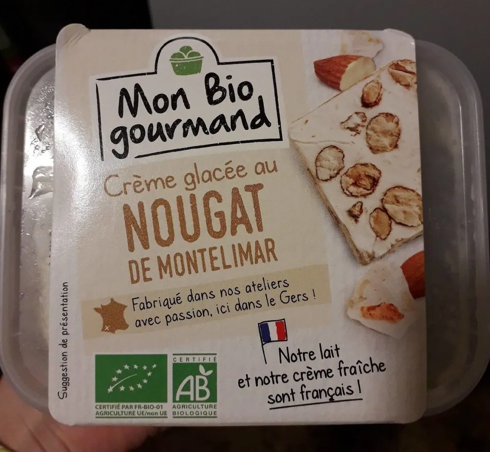 Crème glacée au nougat de Montélimar