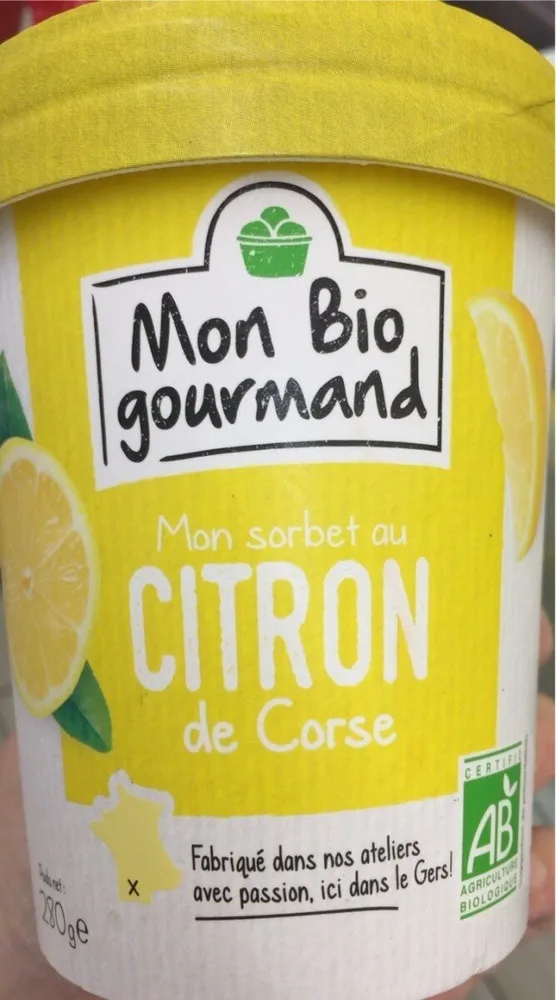 Mon sorbet au citron de corse