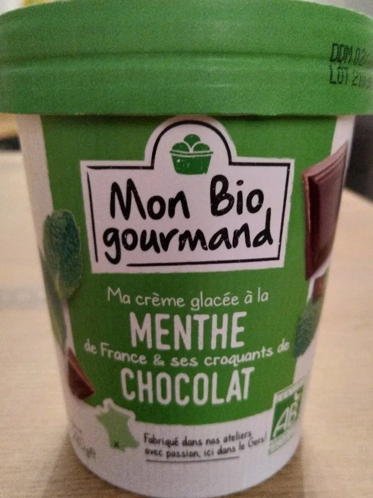 Crème glacée menthe chocolat