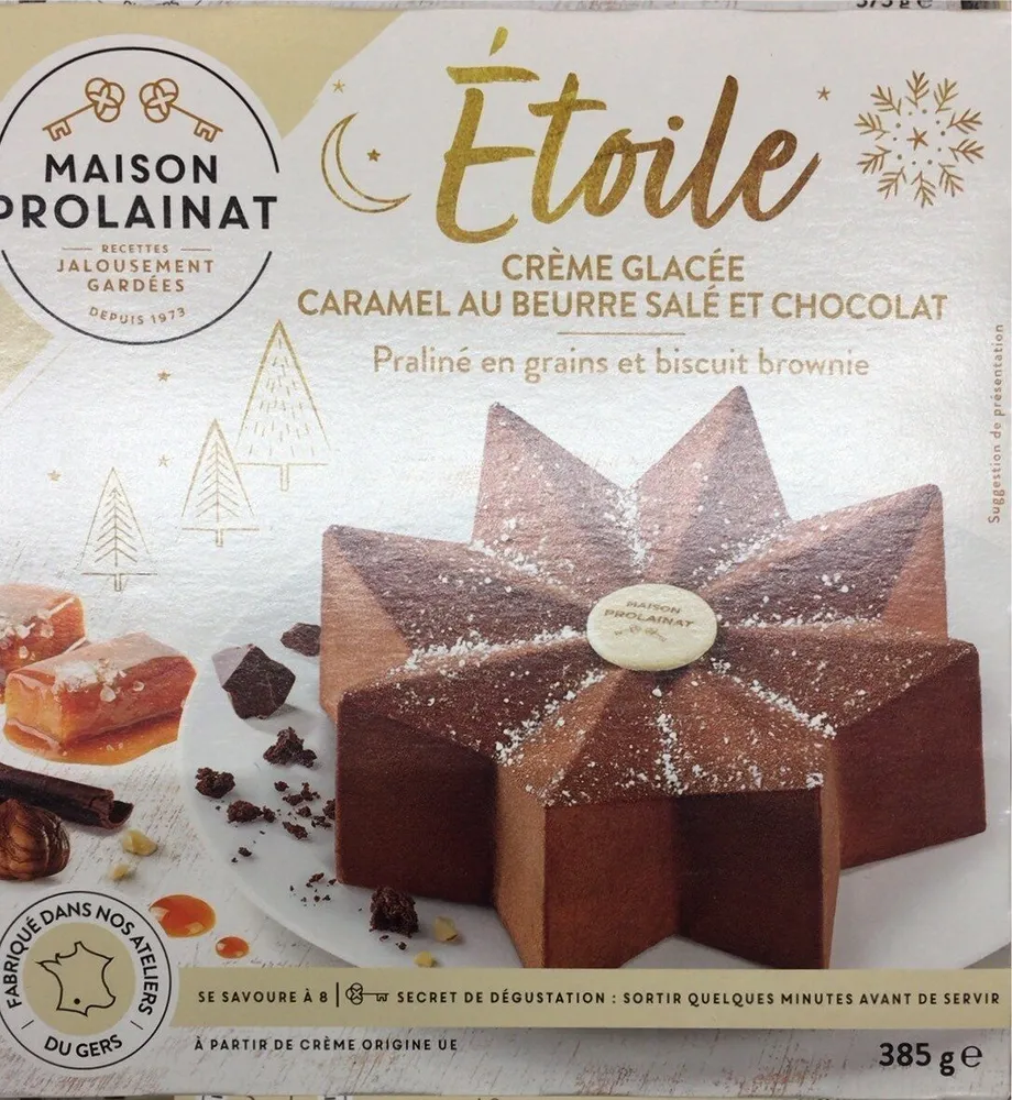 Etoile - Crème glacée caramel au beurre salé et chocolat