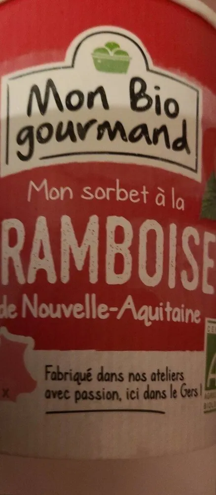 Mon bio gourmand sorbet framboise