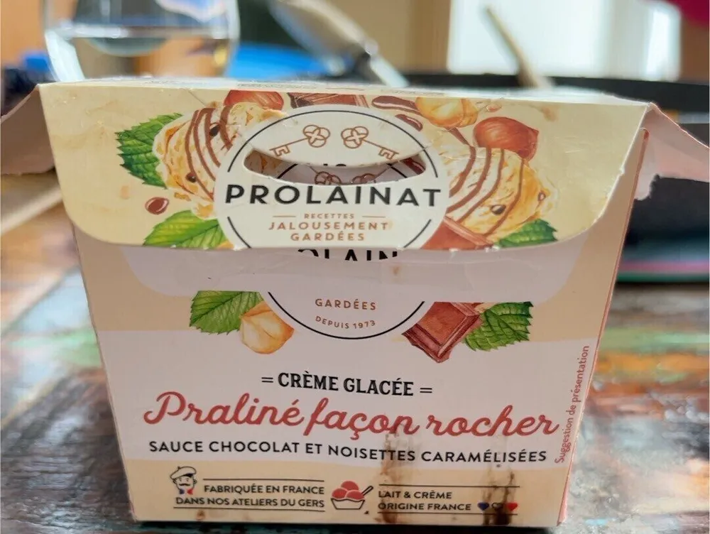 Crème glacée praliné façon rocher