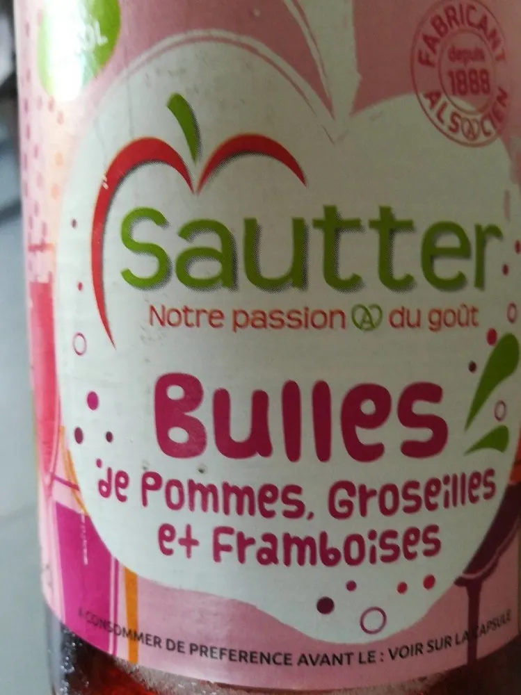 Bulles de pommes, groseilles et framboises