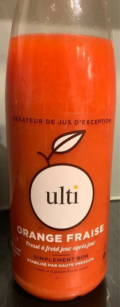 Jus orange fraise