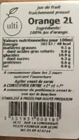 Jus de fruit fraichement pressé